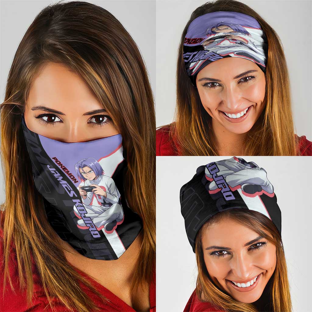 James Kojiro Poké Neck Gaiter Classic Villain Anime Style