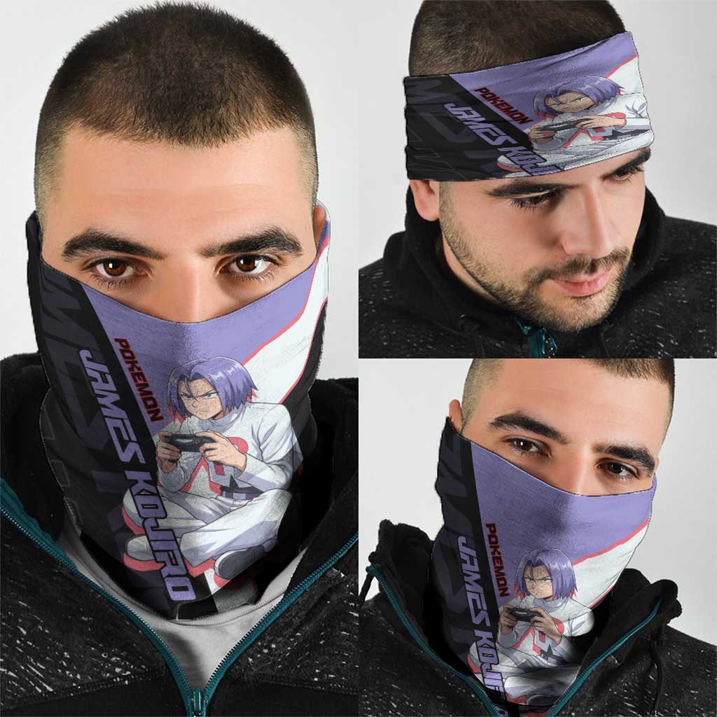 James Kojiro Poké Neck Gaiter Classic Villain Anime Style