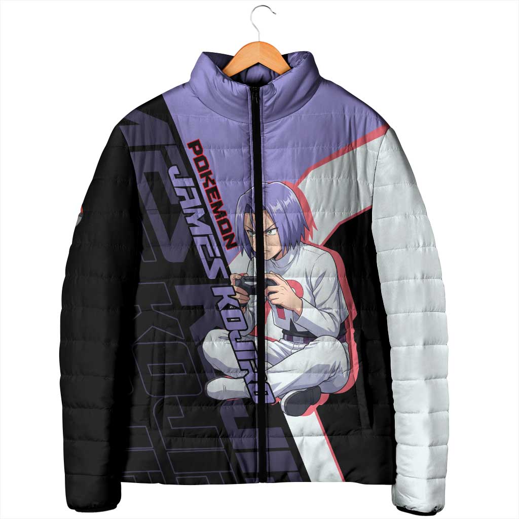 James Kojiro Poké Padded Jacket Classic Villain Anime Style