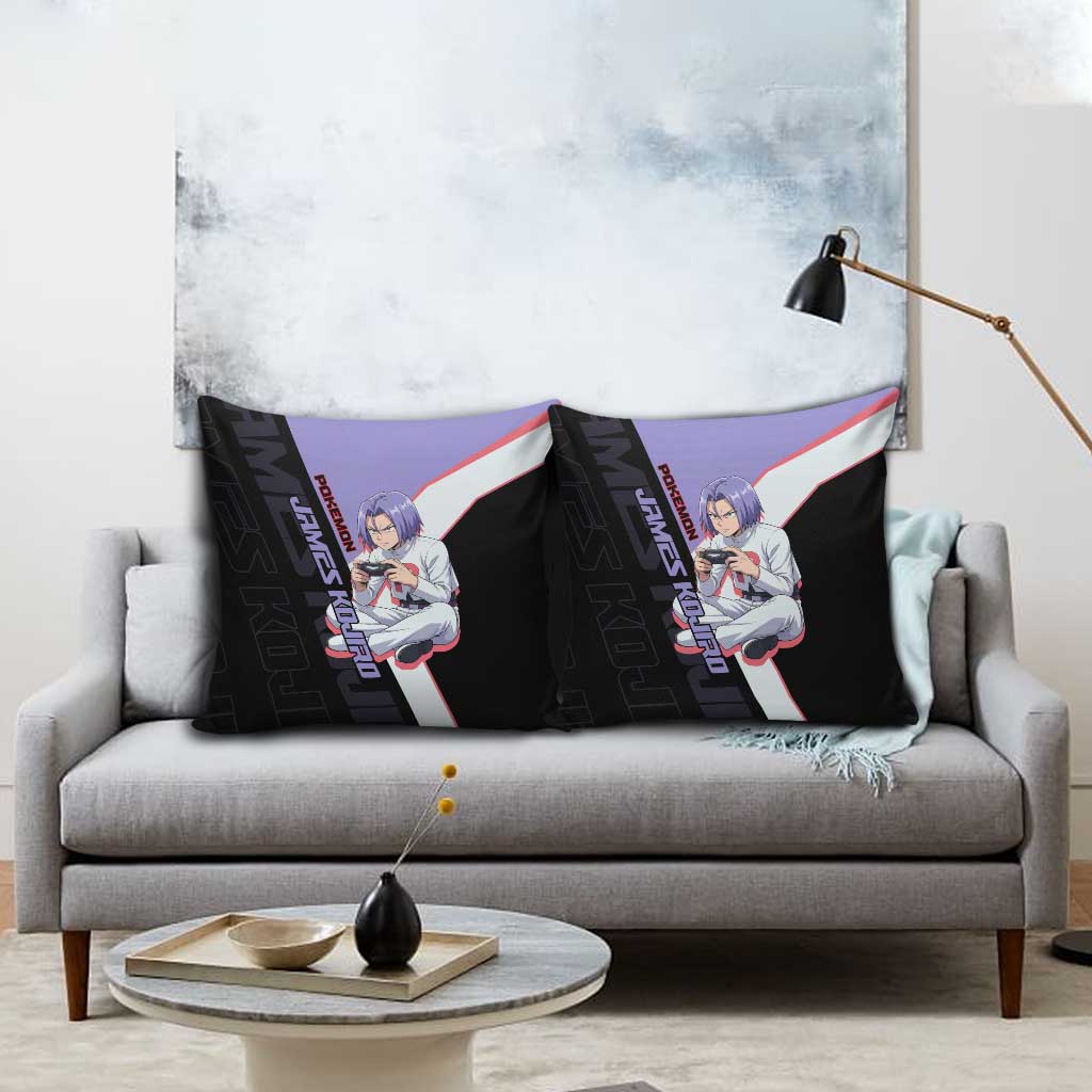 James Kojiro Poké Pillow Cover Classic Villain Anime Style