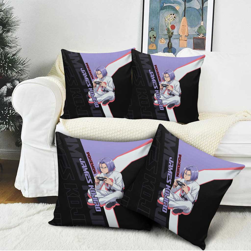James Kojiro Poké Pillow Cover Classic Villain Anime Style