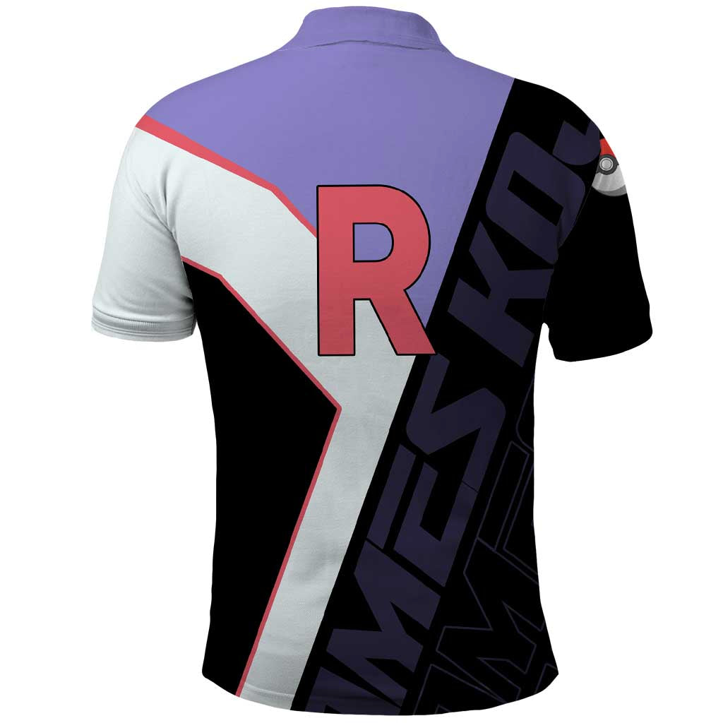 James Kojiro Poké Polo Shirt Classic Villain Anime Style