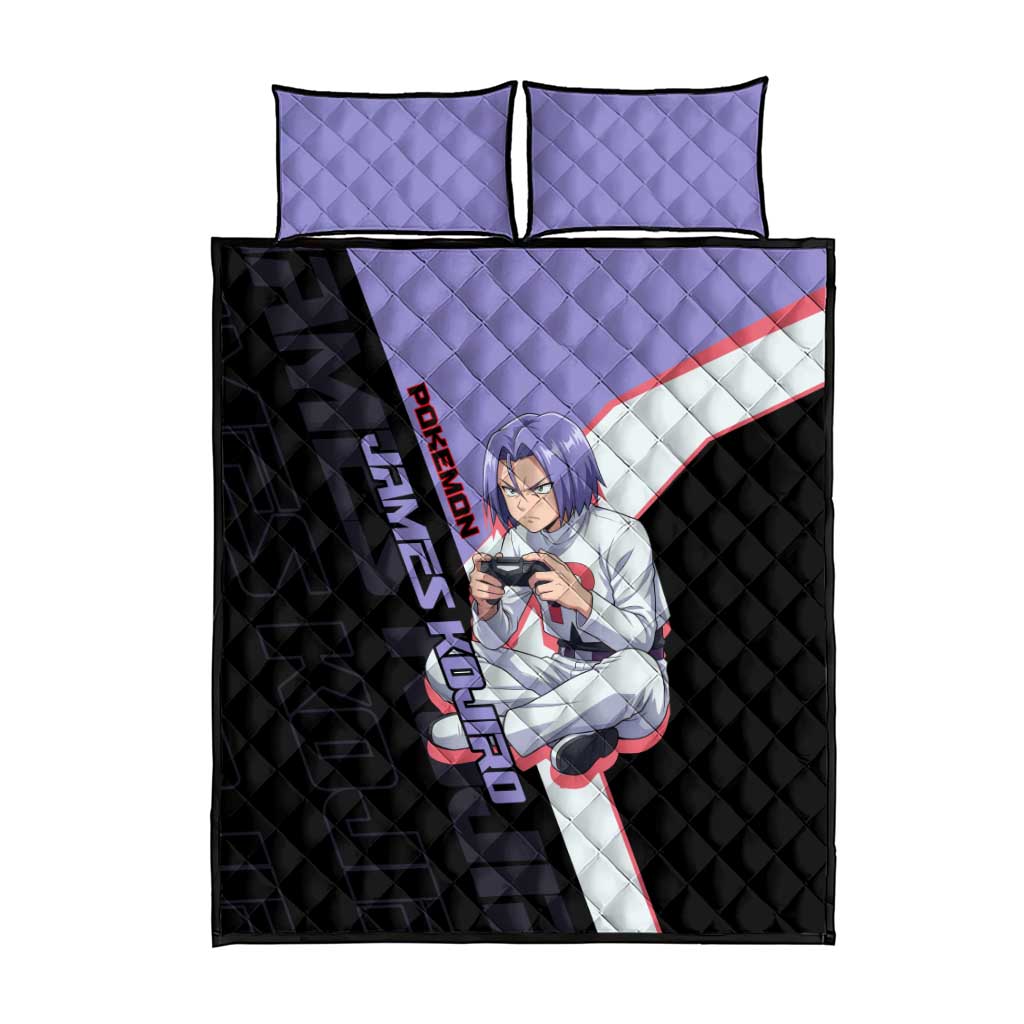 James Kojiro Poké Quilt Bed Set Classic Villain Anime Style