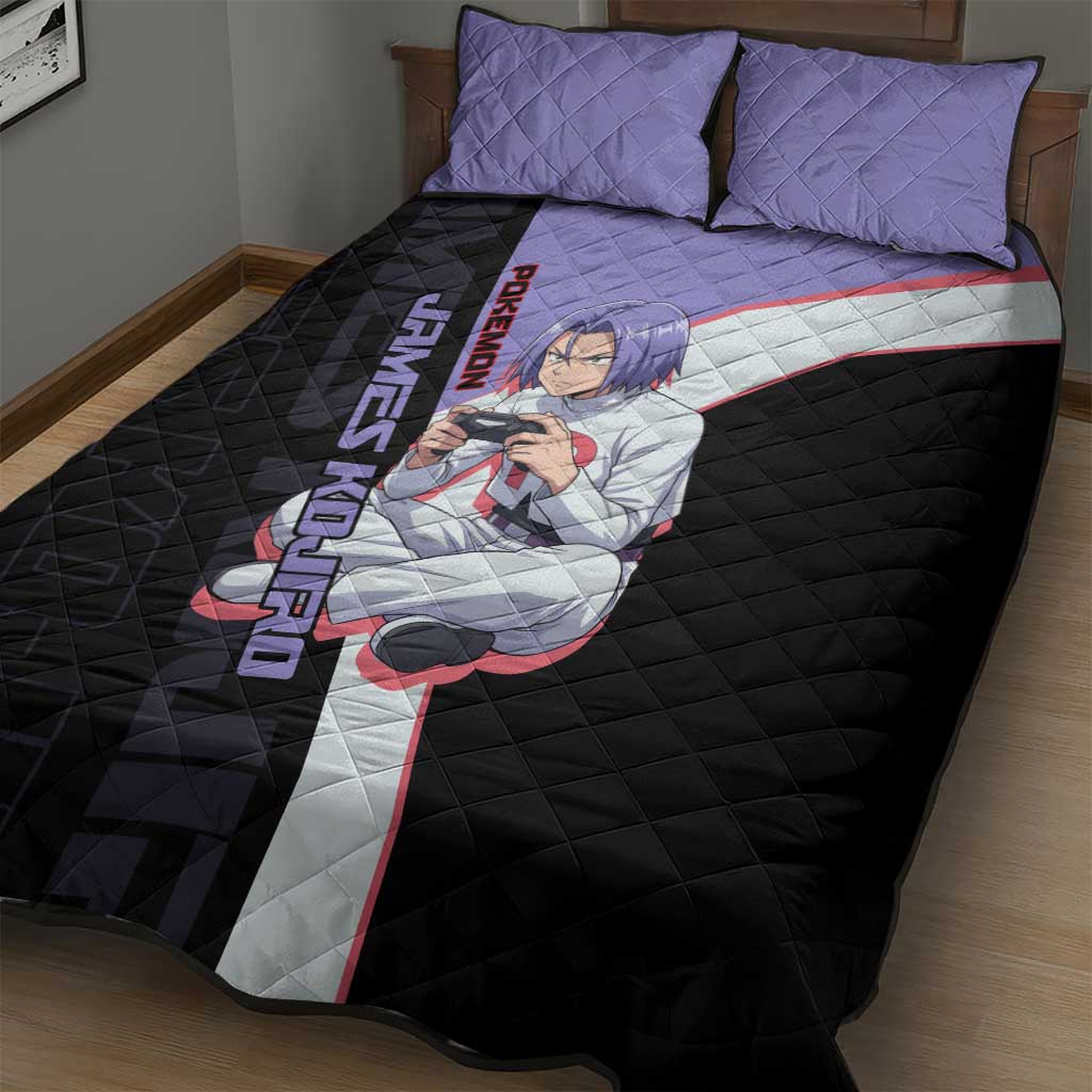 James Kojiro Poké Quilt Bed Set Classic Villain Anime Style