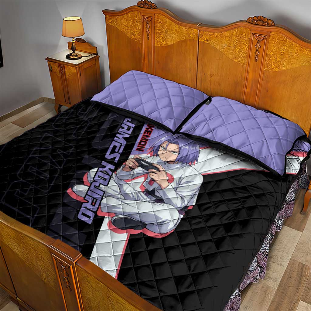 James Kojiro Poké Quilt Bed Set Classic Villain Anime Style