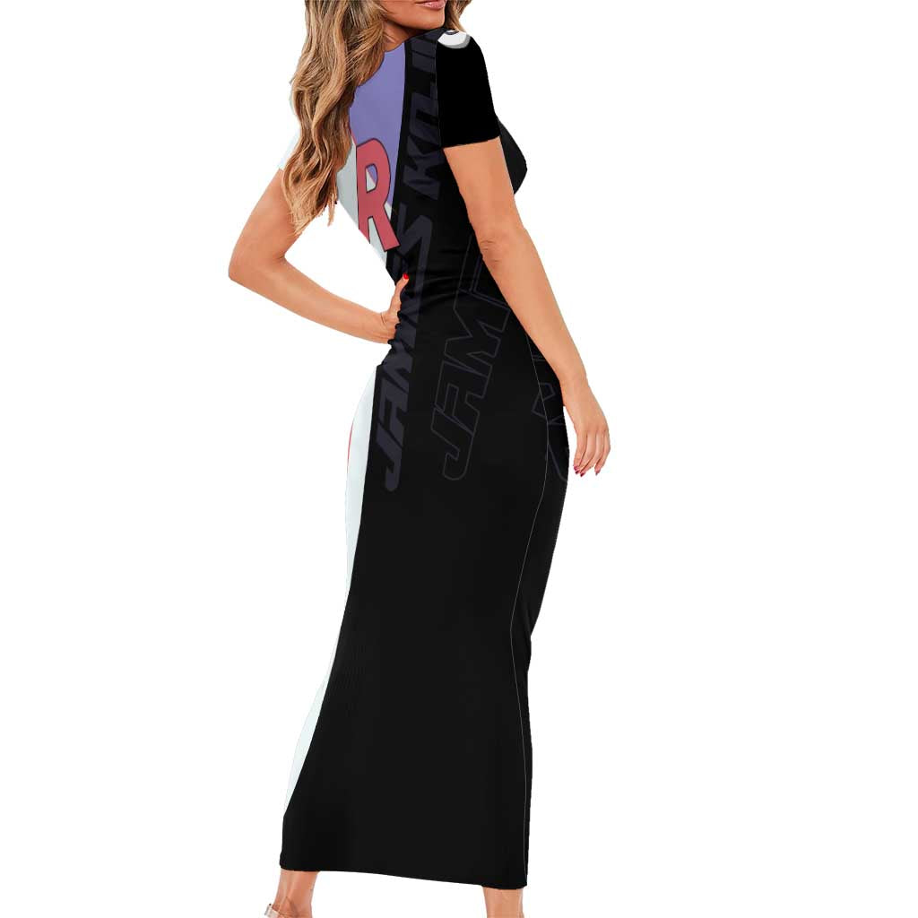 James Kojiro Poké Short Sleeve Bodycon Dress Classic Villain Anime Style