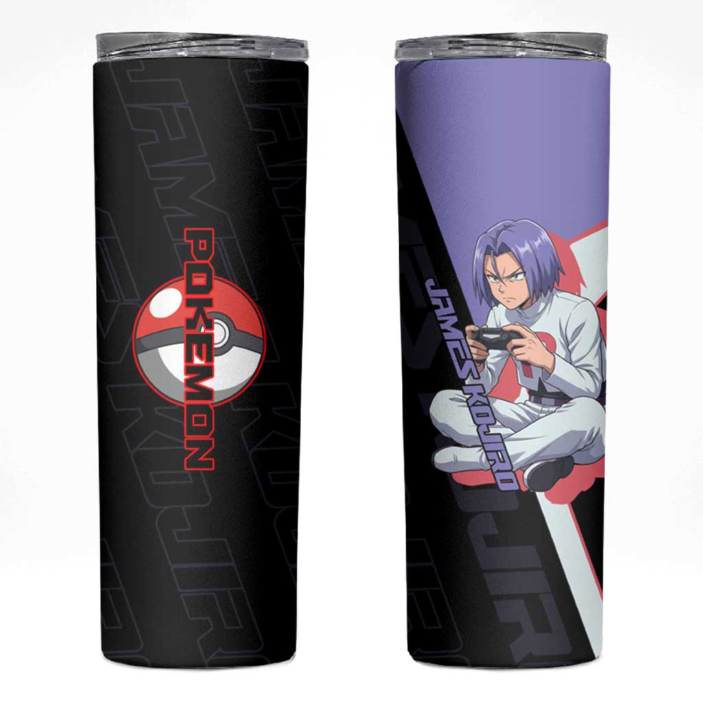 James Kojiro Poké Skinny Tumbler Classic Villain Anime Style