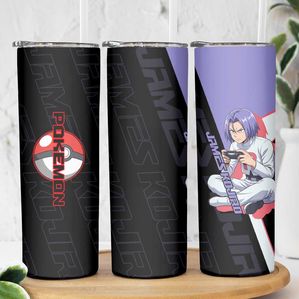 James Kojiro Poké Skinny Tumbler Classic Villain Anime Style