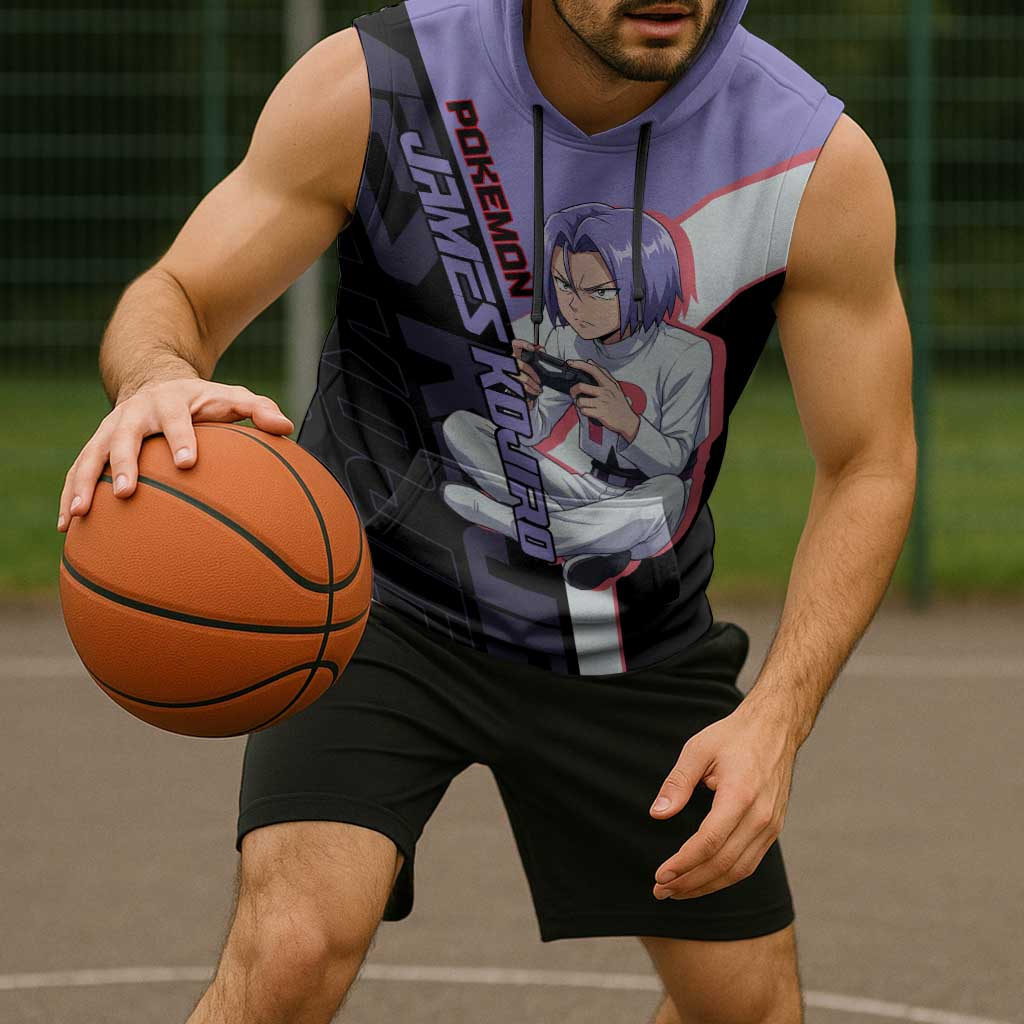 James Kojiro Poké Sleeveless Hoodie Classic Villain Anime Style