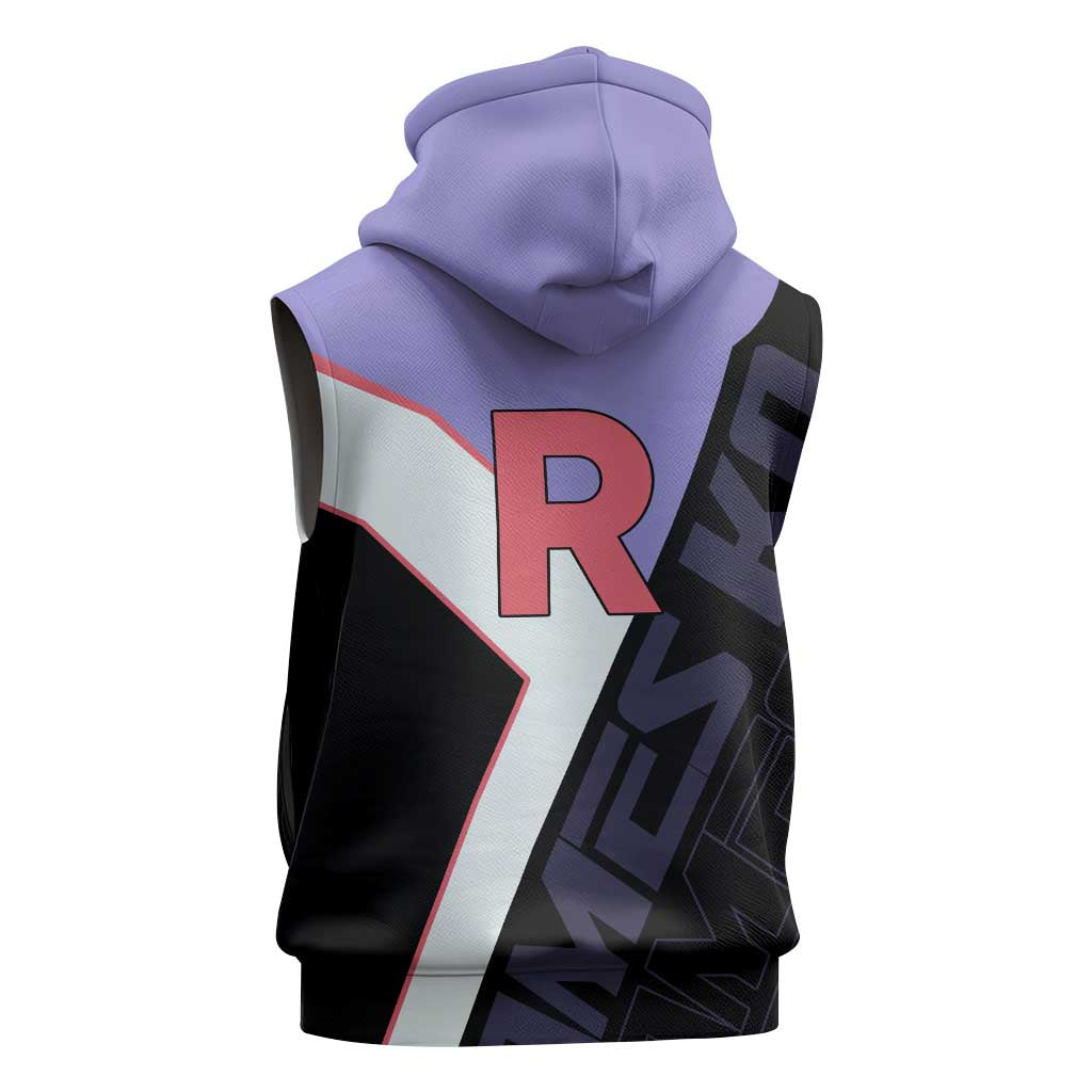 James Kojiro Poké Sleeveless Zip Hoodie Classic Villain Anime Style