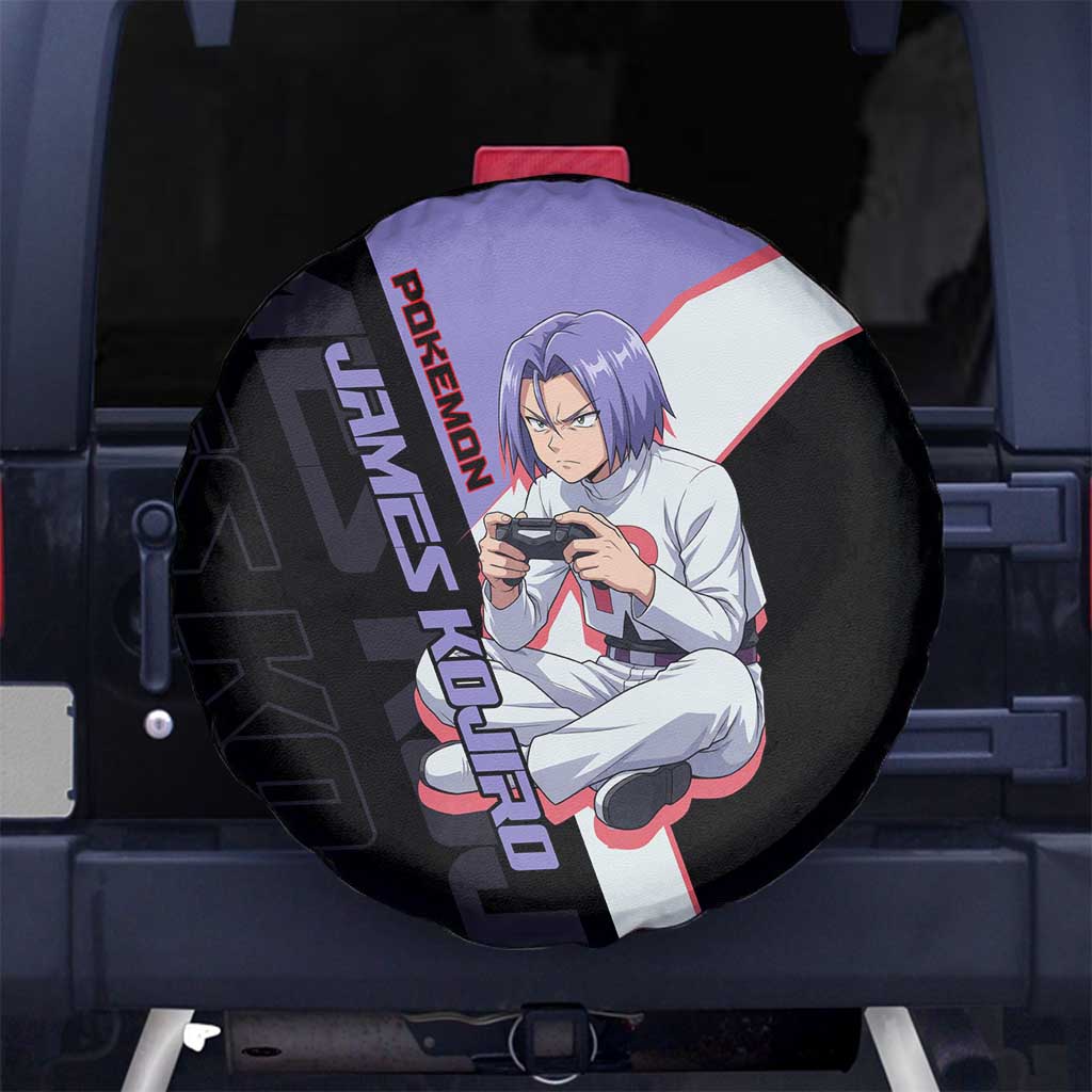 James Kojiro Poké Spare Tire Cover Classic Villain Anime Style