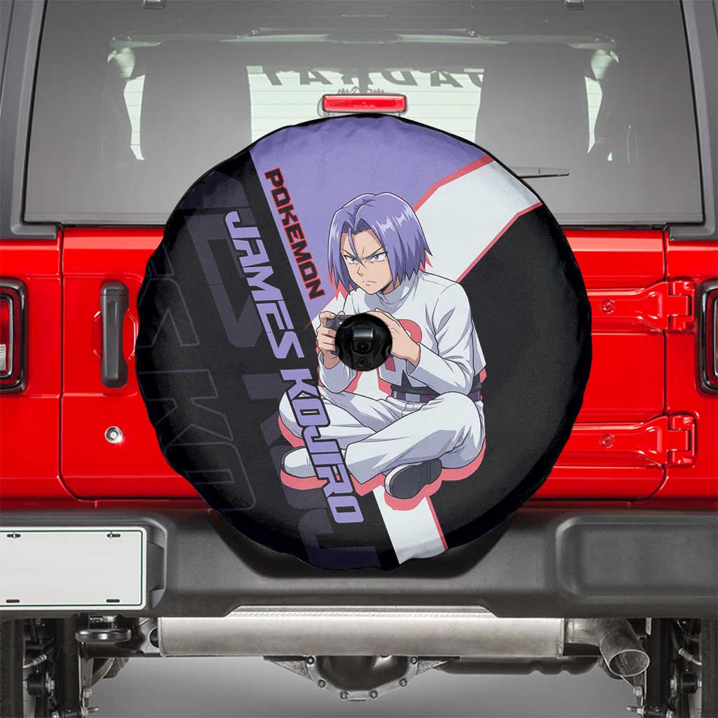 James Kojiro Poké Spare Tire Cover Classic Villain Anime Style