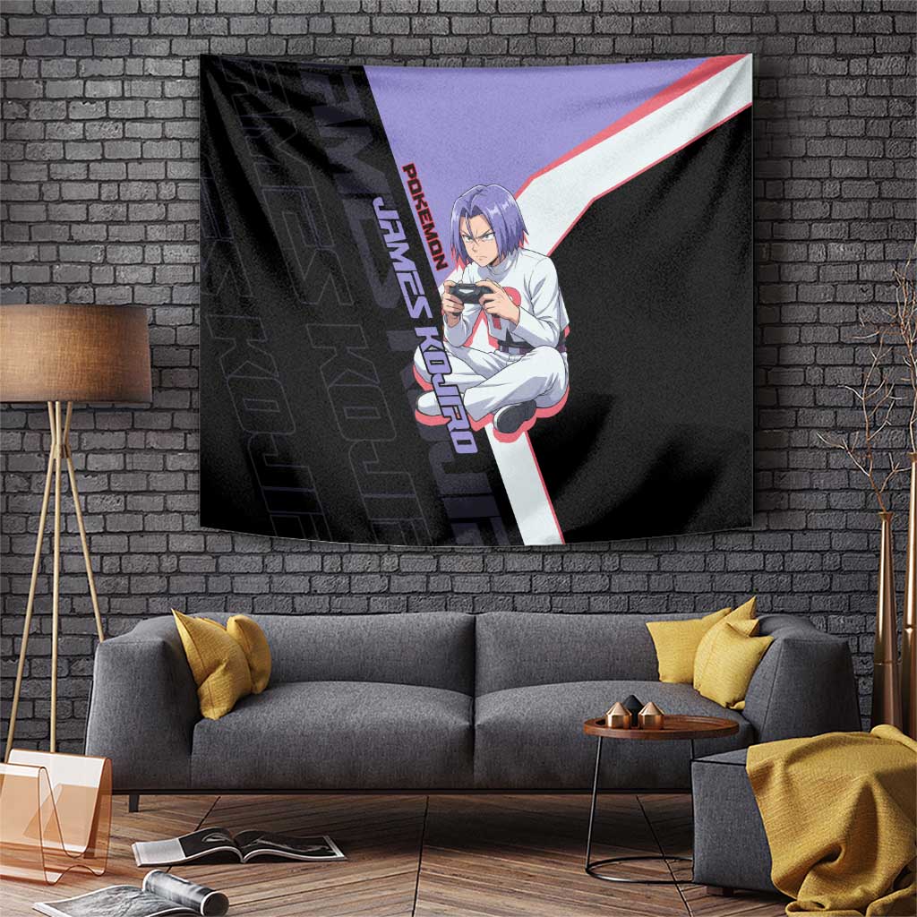 James Kojiro Poké Tapestry Classic Villain Anime Style