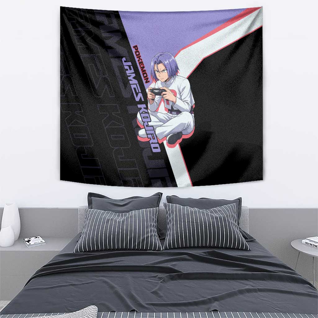 James Kojiro Poké Tapestry Classic Villain Anime Style