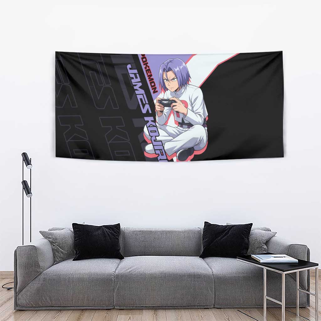 James Kojiro Poké Tapestry Classic Villain Anime Style