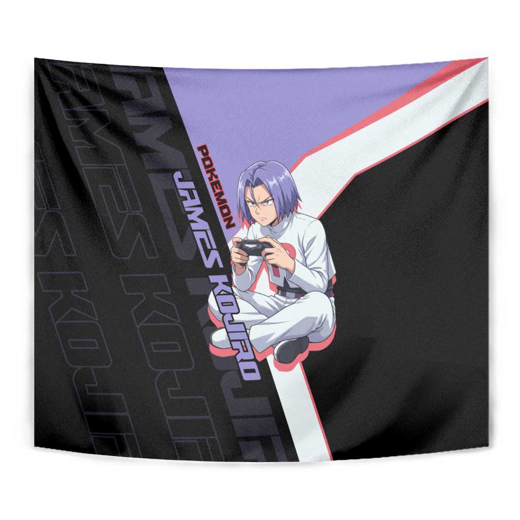 James Kojiro Poké Tapestry Classic Villain Anime Style