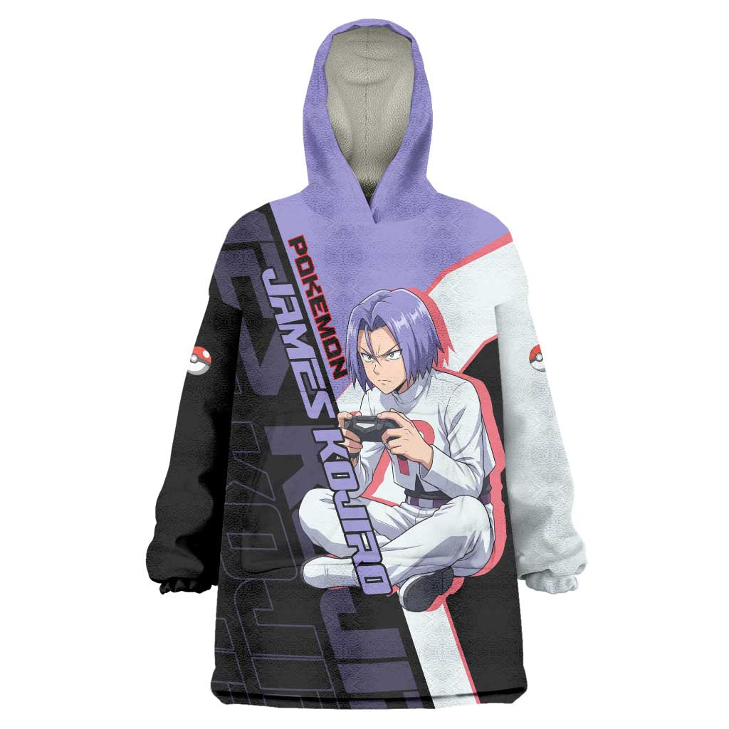 James Kojiro Poké Wearable Blanket Hoodie Classic Villain Anime Style