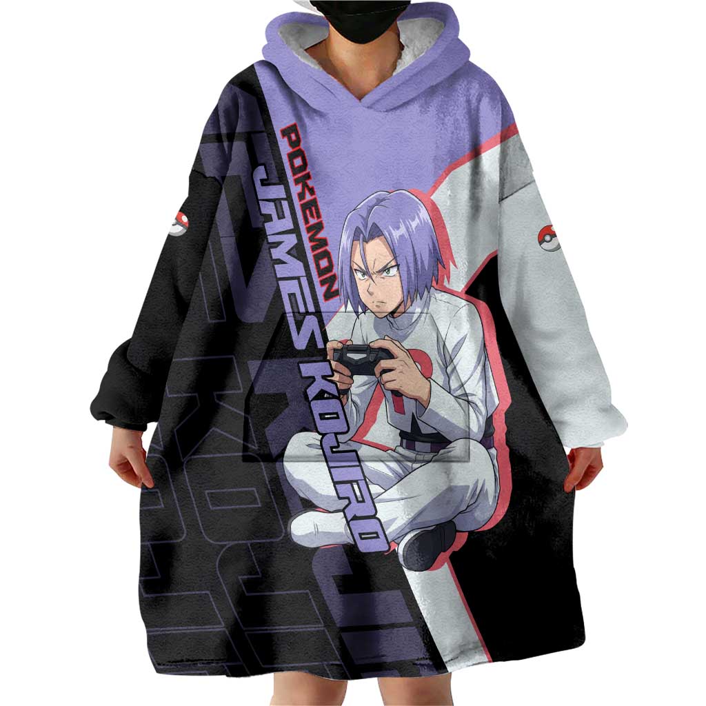 James Kojiro Poké Wearable Blanket Hoodie Classic Villain Anime Style