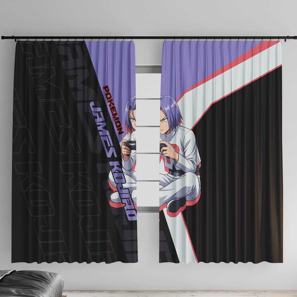 James Kojiro Poké Window Curtain Classic Villain Anime Style