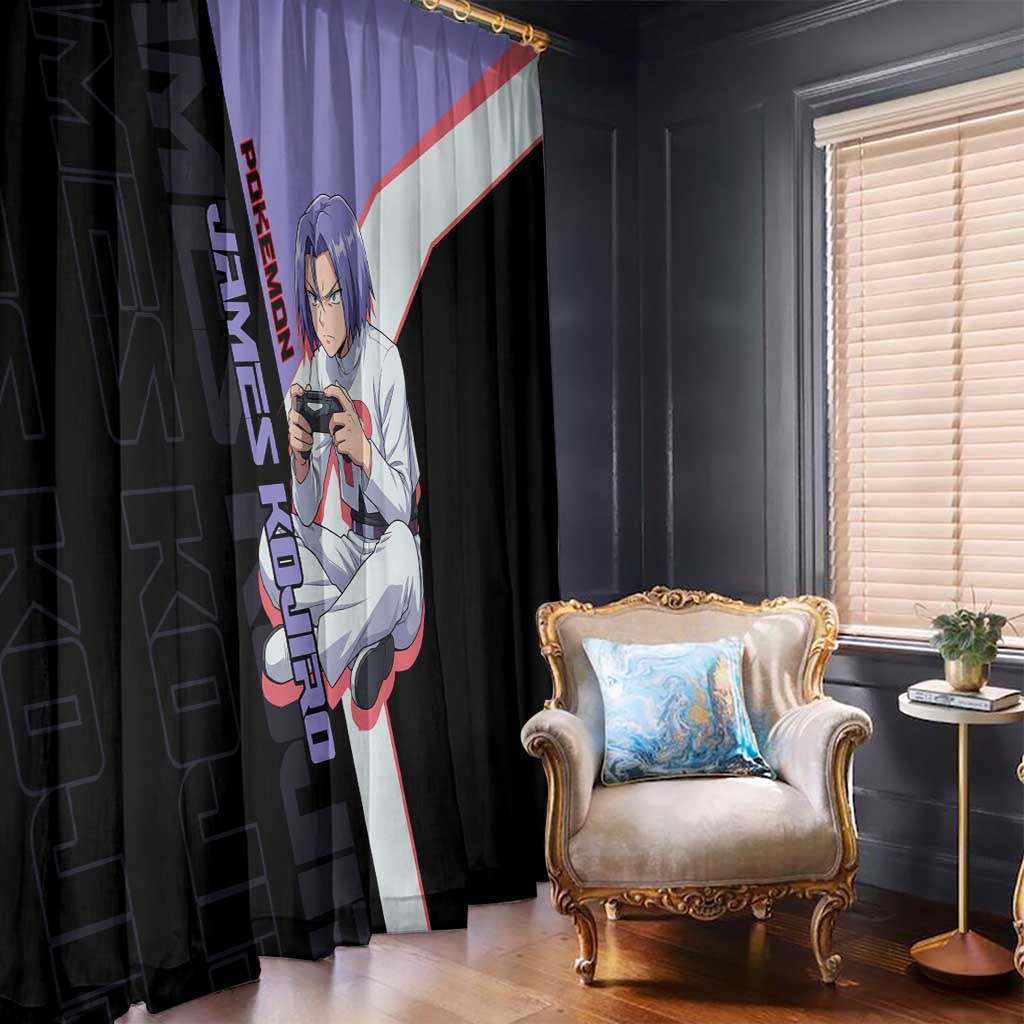 James Kojiro Poké Window Curtain Classic Villain Anime Style