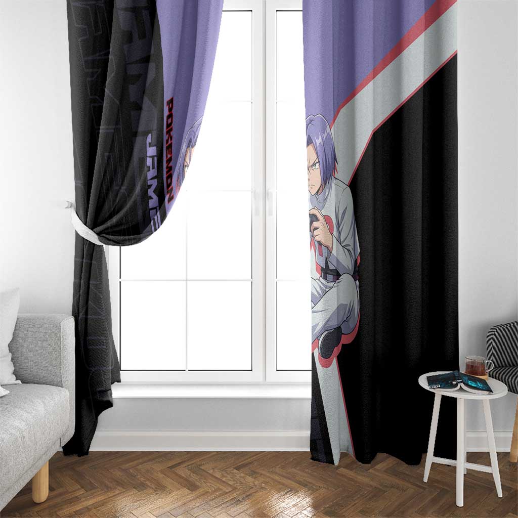 James Kojiro Poké Window Curtain Classic Villain Anime Style