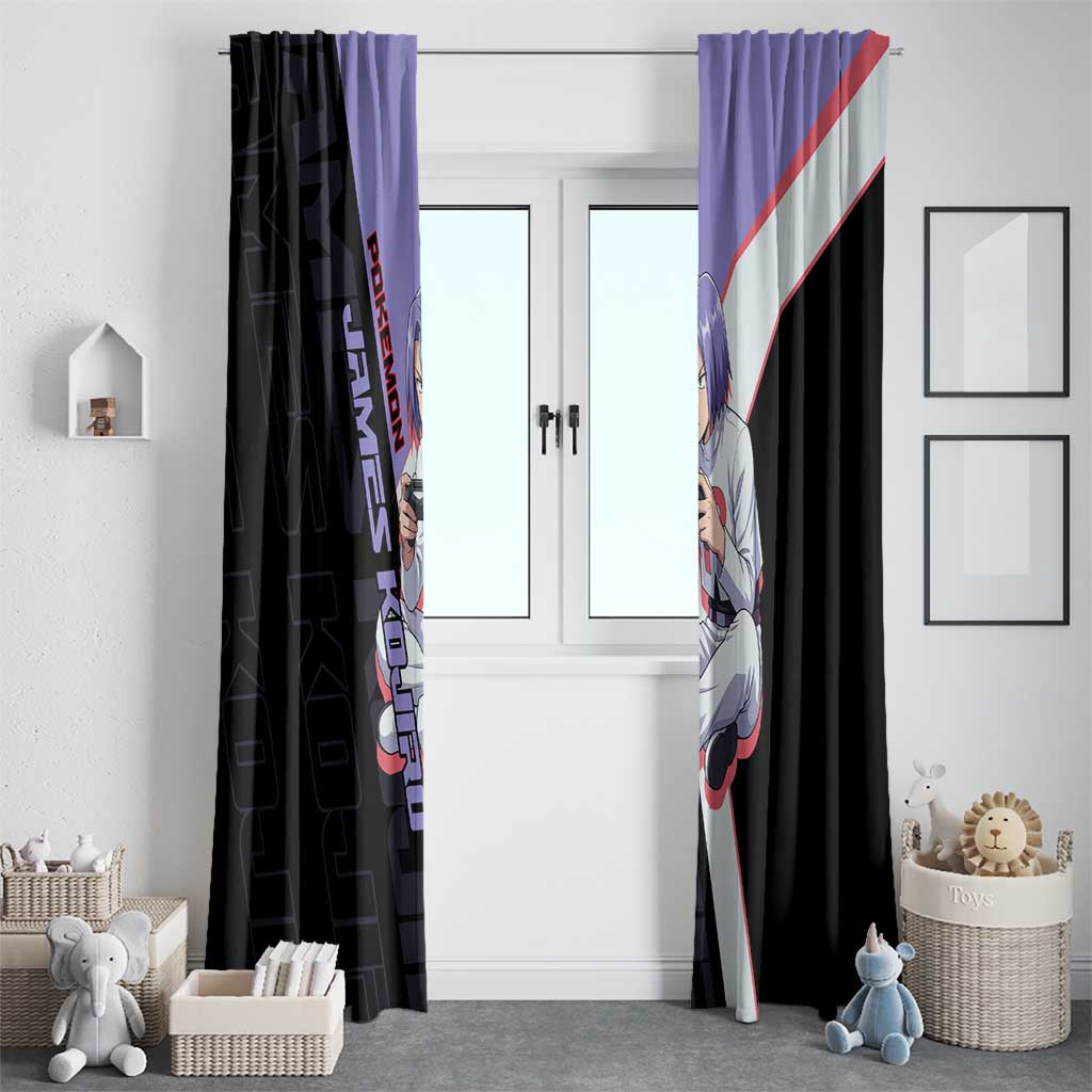 James Kojiro Poké Window Curtain Classic Villain Anime Style