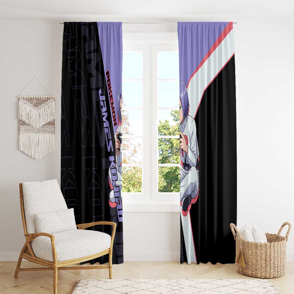 James Kojiro Poké Window Curtain Classic Villain Anime Style