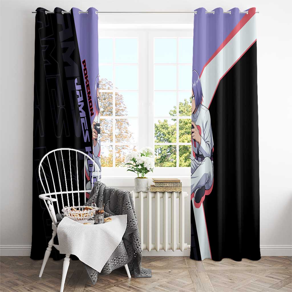James Kojiro Poké Window Curtain Classic Villain Anime Style