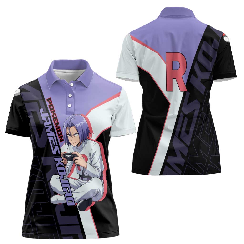 James Kojiro Poké Women Polo Shirt Classic Villain Anime Style