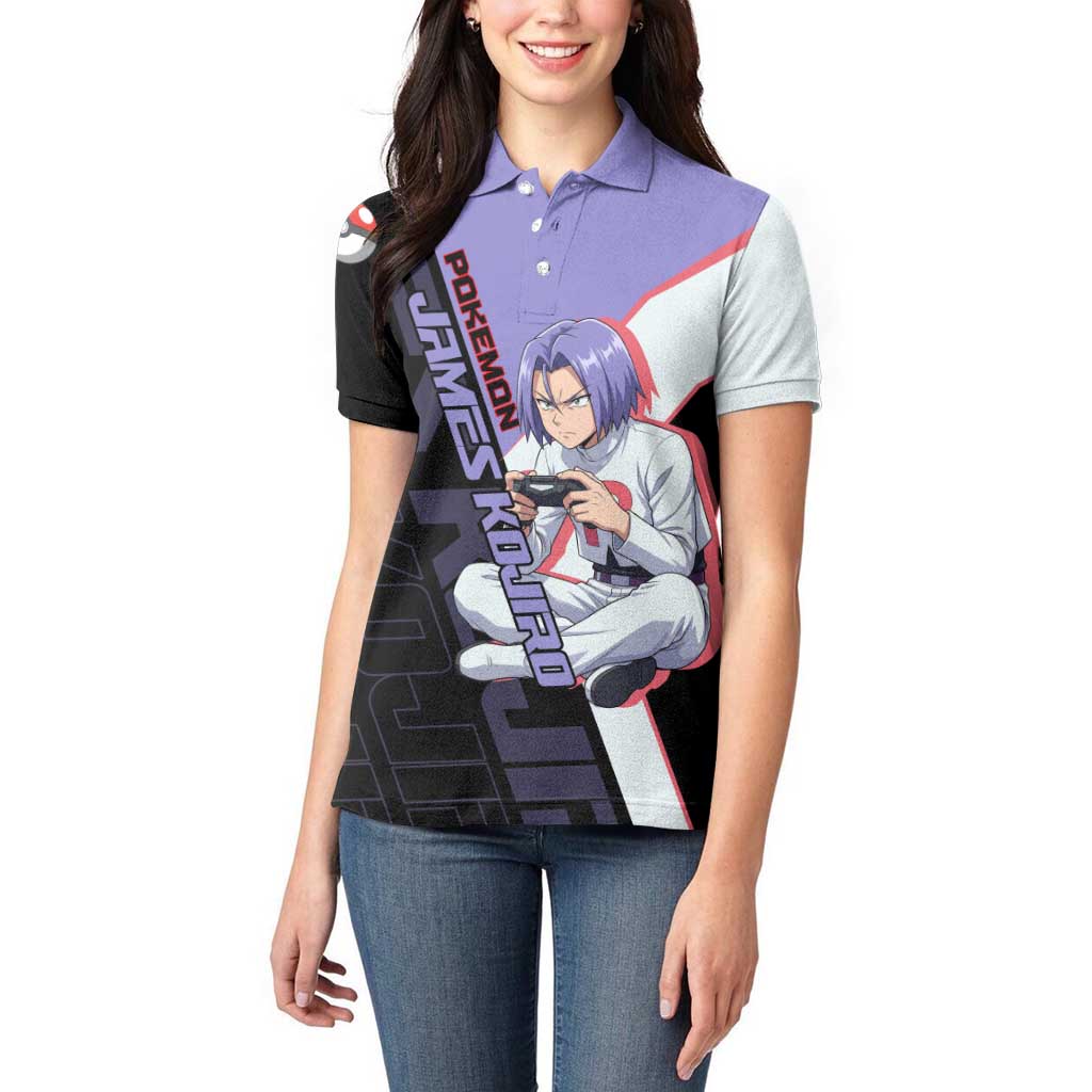 James Kojiro Poké Women Polo Shirt Classic Villain Anime Style