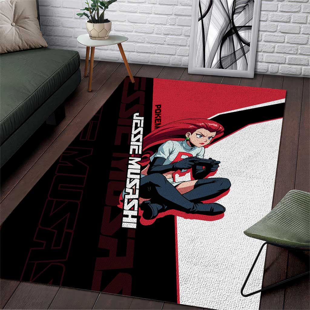 Jessie Musashi Poké Area Rug Bold Villain Anime Style
