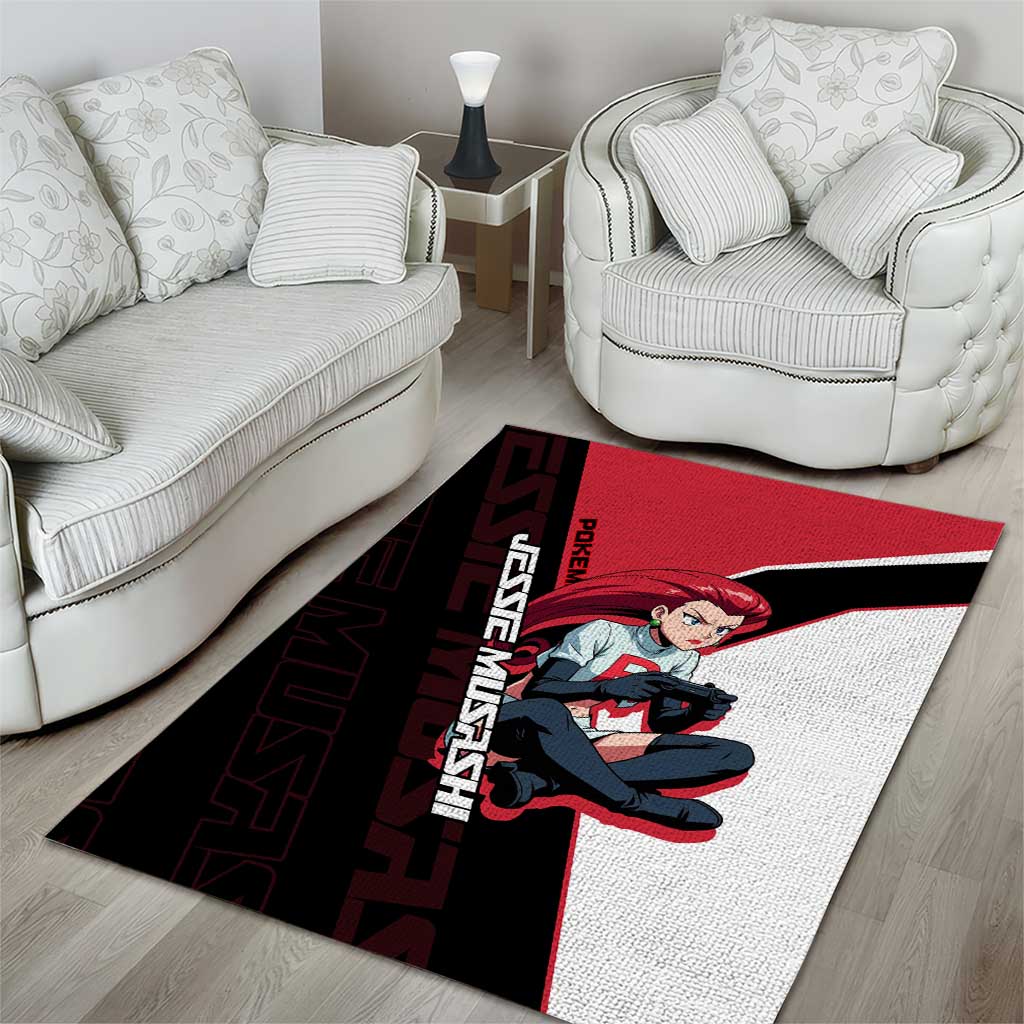 Jessie Musashi Poké Area Rug Bold Villain Anime Style