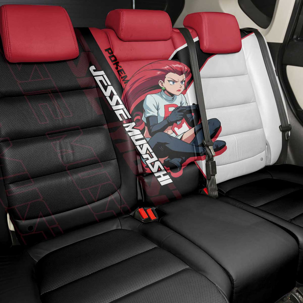 Jessie Musashi Poké Back Car Seat Cover Bold Villain Anime Style