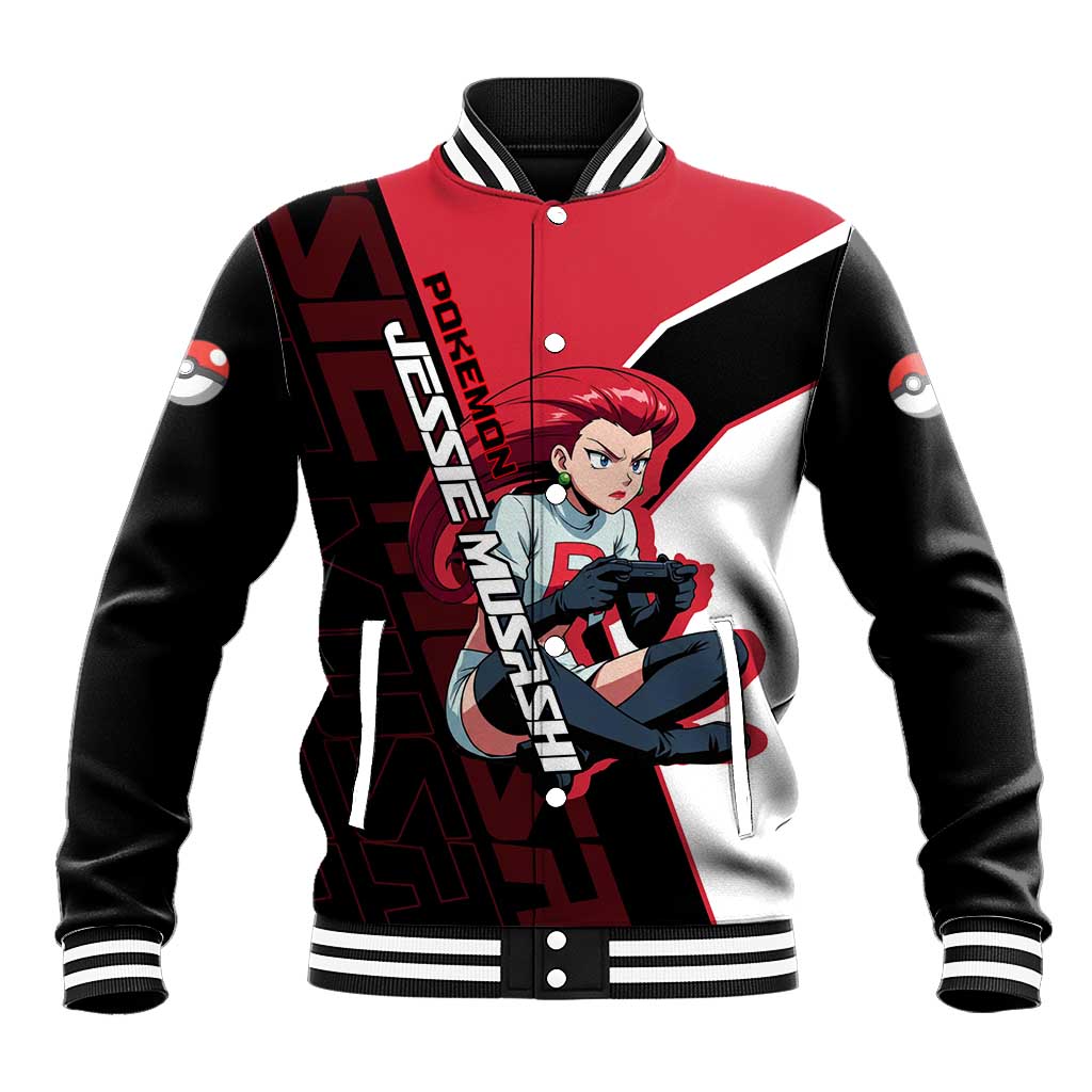 Jessie Musashi Poké Baseball Jacket Bold Villain Anime Style