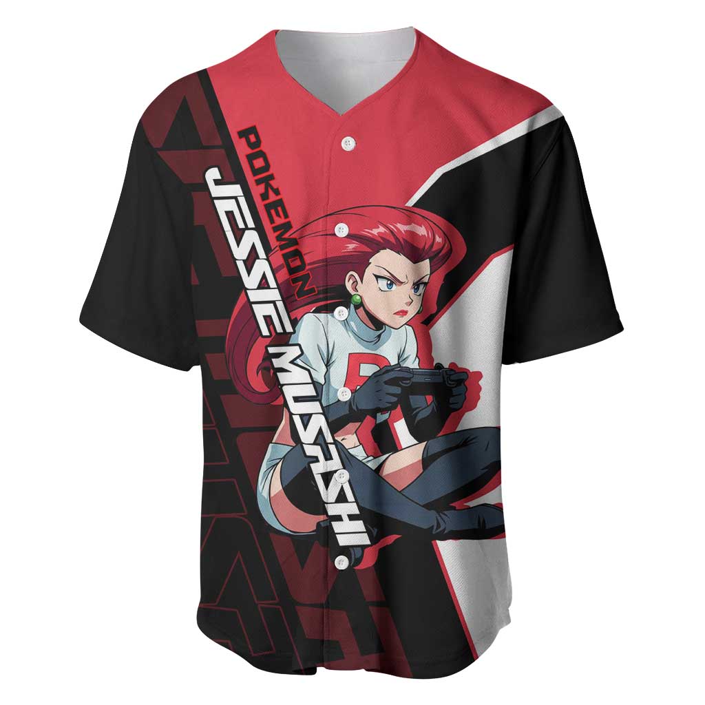 Jessie Musashi Poké Baseball Jersey Bold Villain Anime Style