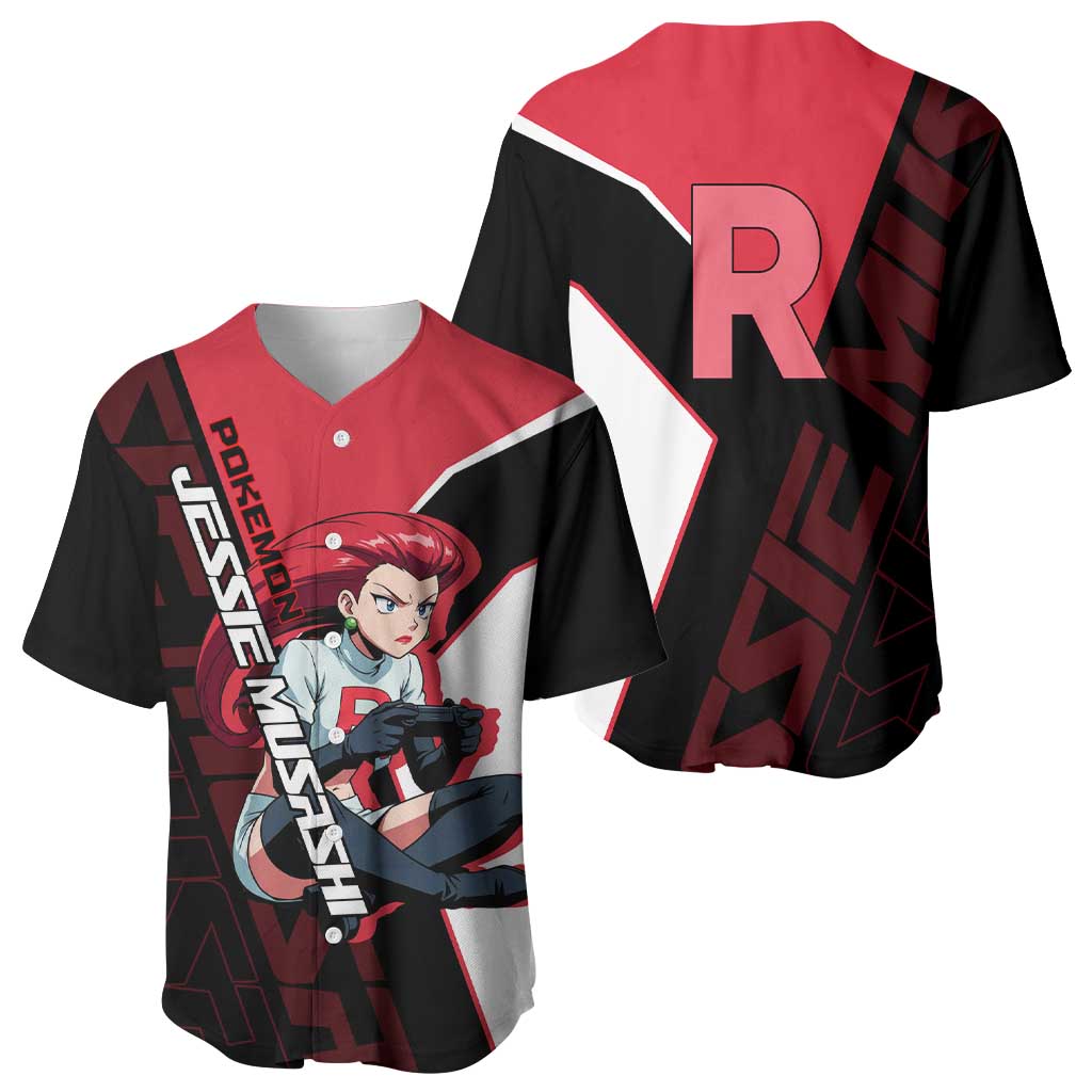 Jessie Musashi Poké Baseball Jersey Bold Villain Anime Style