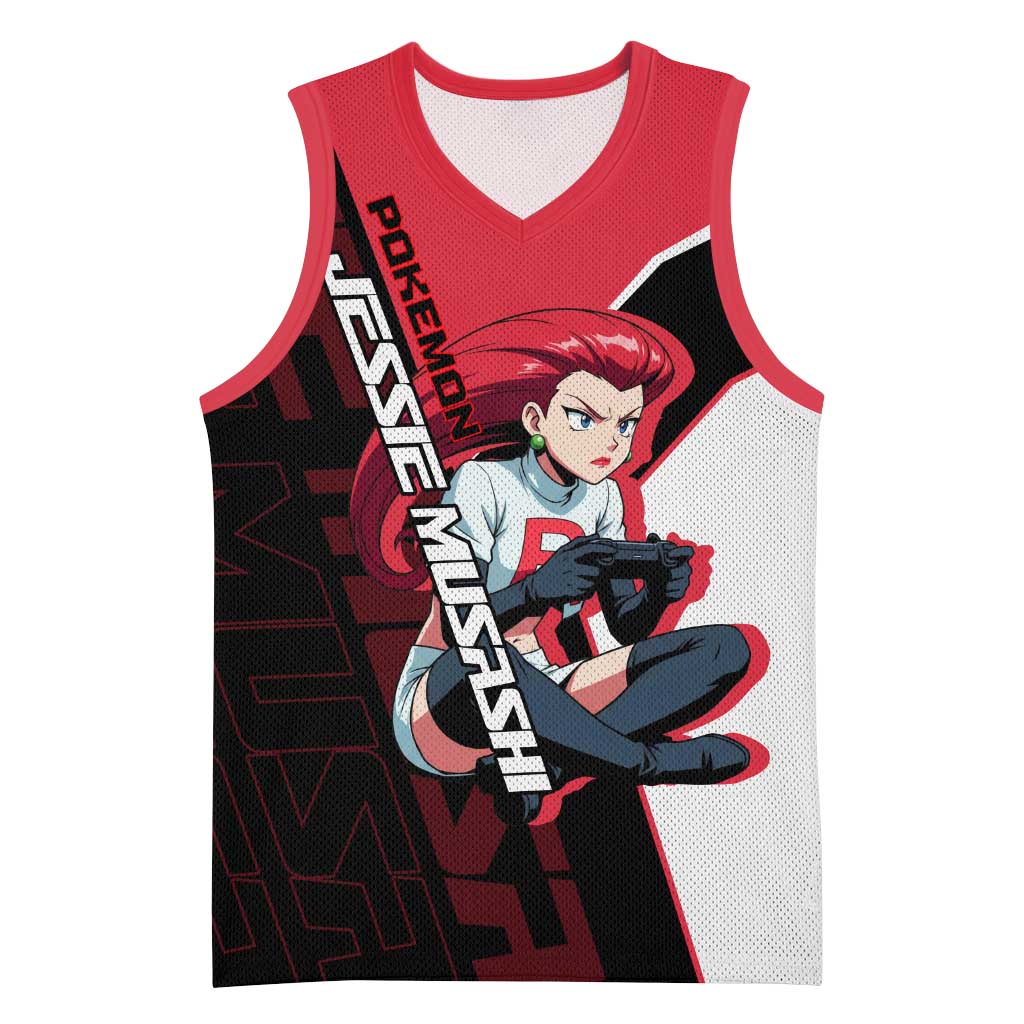 Jessie Musashi Poké Basketball Jersey Bold Villain Anime Style