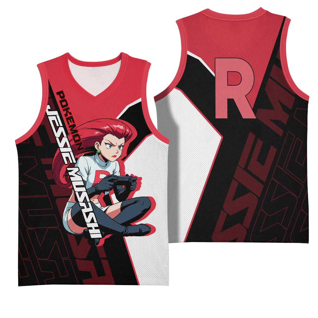 Jessie Musashi Poké Basketball Jersey Bold Villain Anime Style