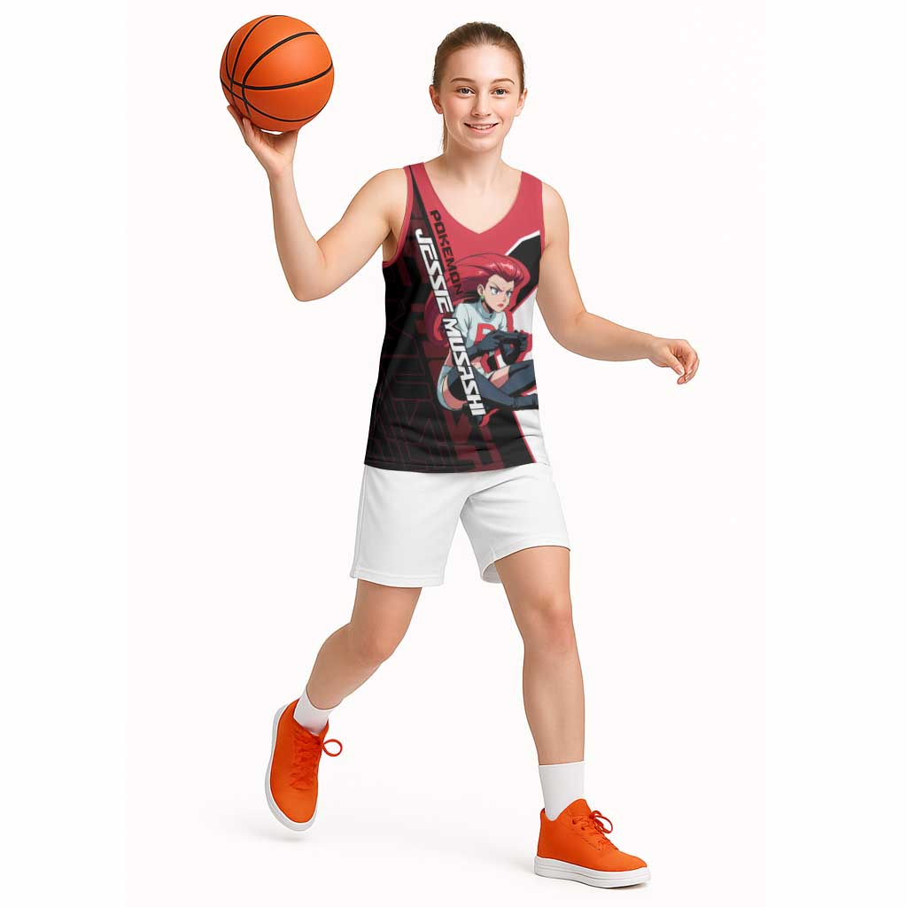 Jessie Musashi Poké Basketball Jersey Bold Villain Anime Style