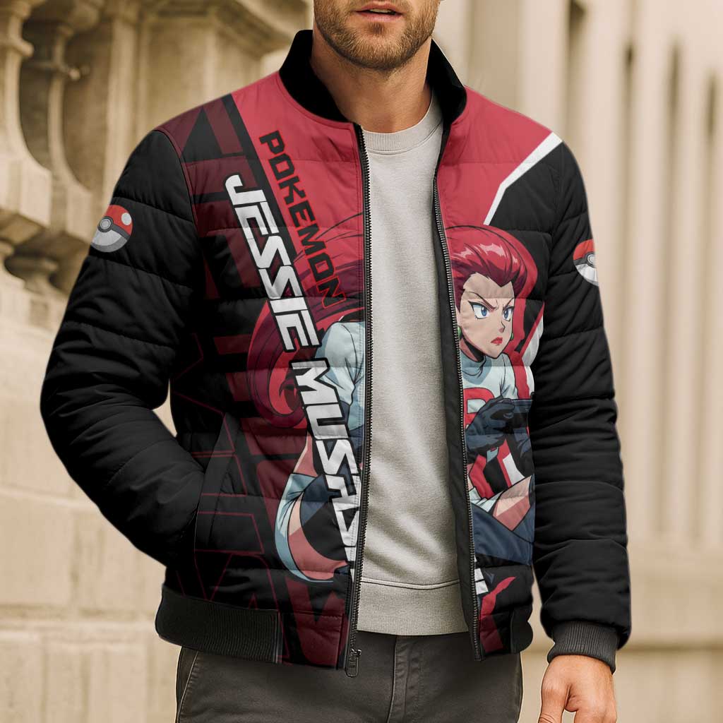 Jessie Musashi Poké Bomber Puffer Jacket Bold Villain Anime Style