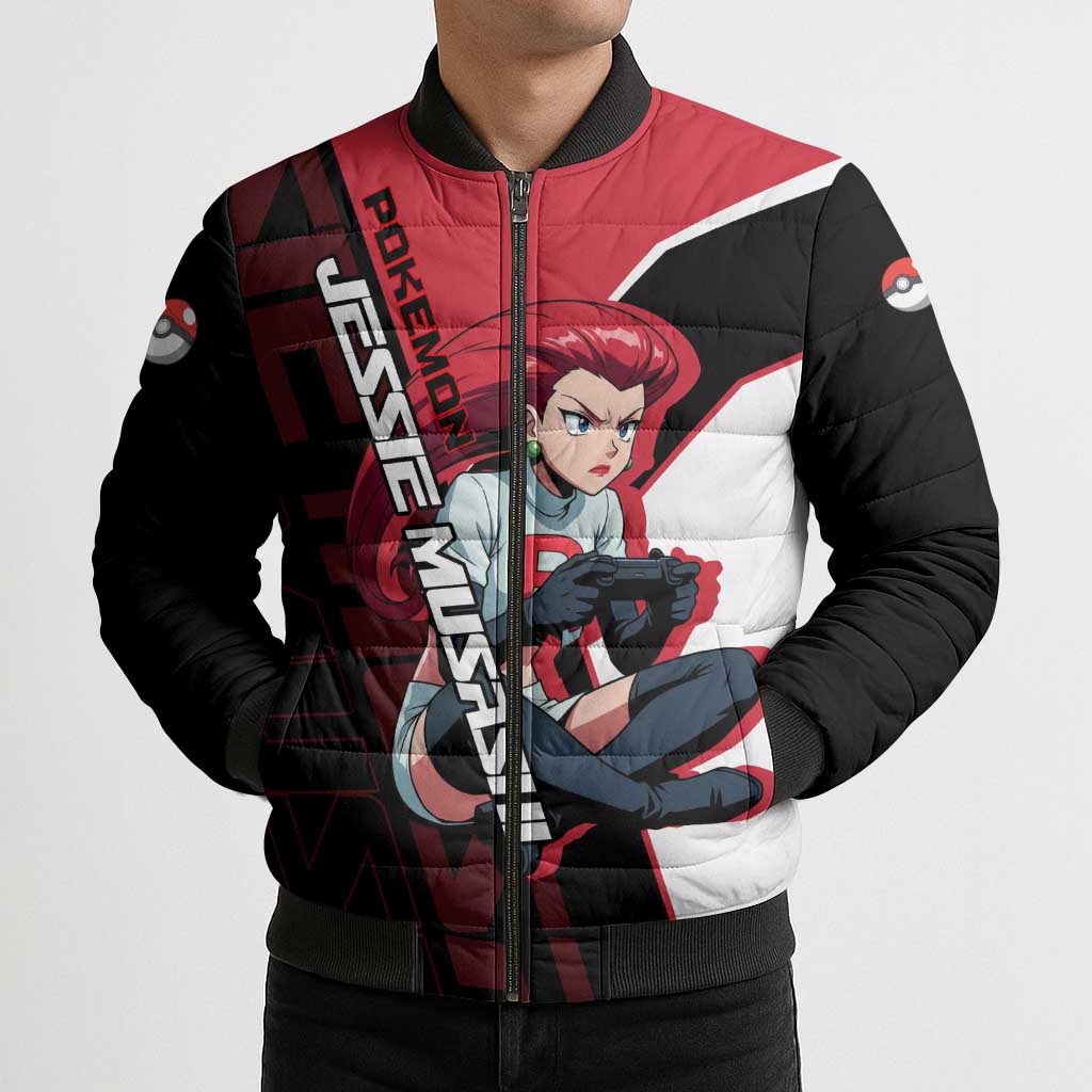 Jessie Musashi Poké Bomber Puffer Jacket Bold Villain Anime Style