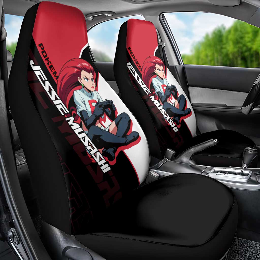 Jessie Musashi Poké Car Seat Cover Bold Villain Anime Style