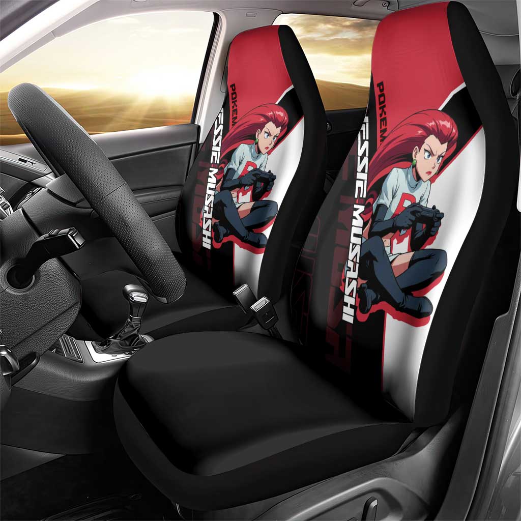 Jessie Musashi Poké Car Seat Cover Bold Villain Anime Style