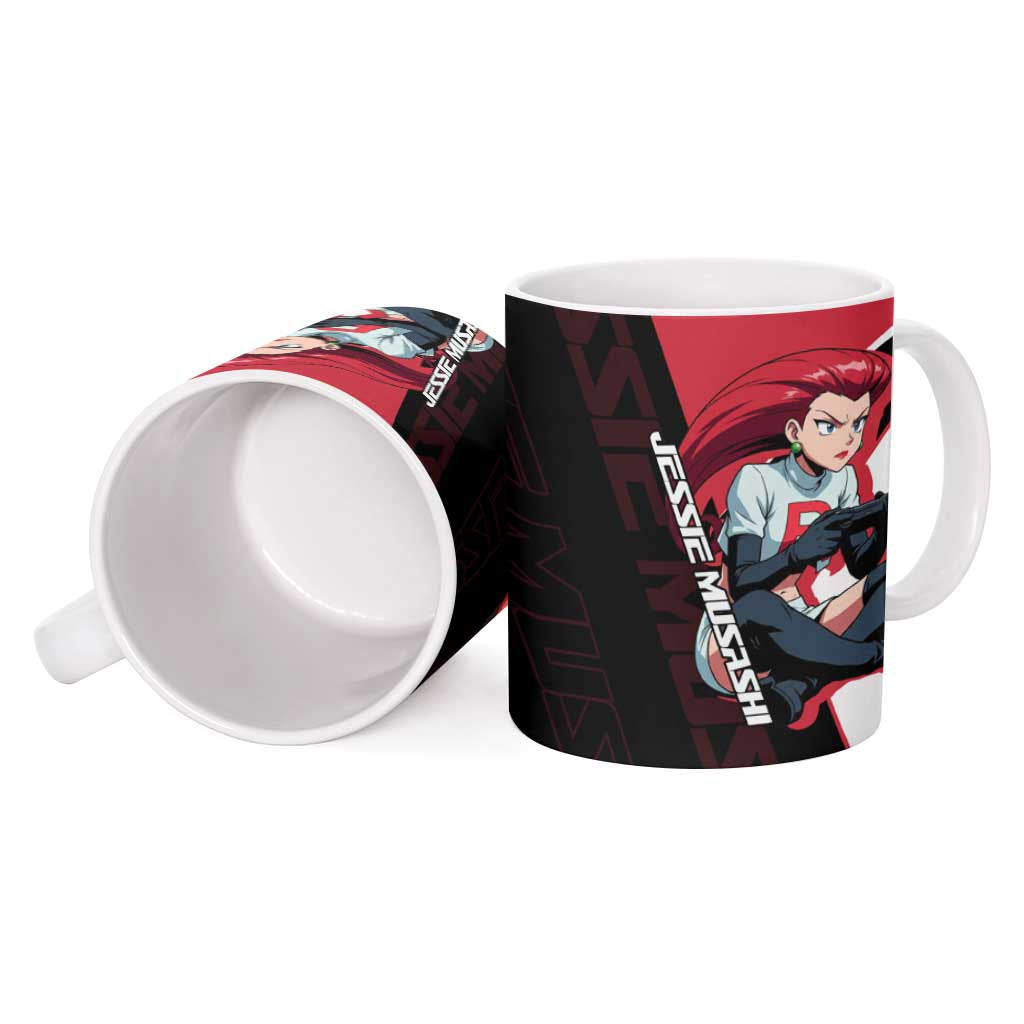 Jessie Musashi Poké Ceramic Mug Bold Villain Anime Style