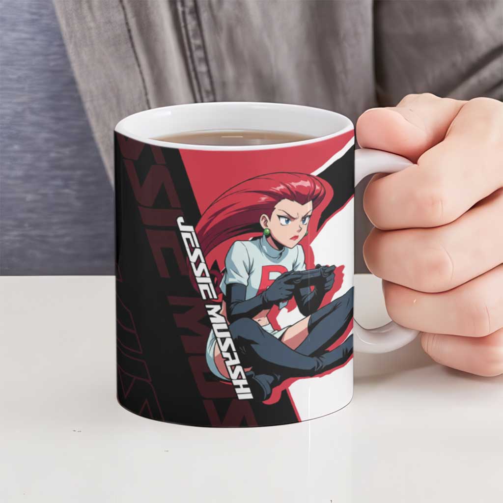 Jessie Musashi Poké Ceramic Mug Bold Villain Anime Style