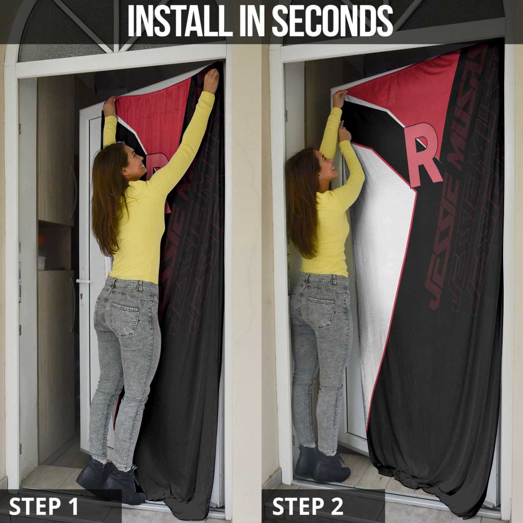 Jessie Musashi Poké Door Cover Bold Villain Anime Style