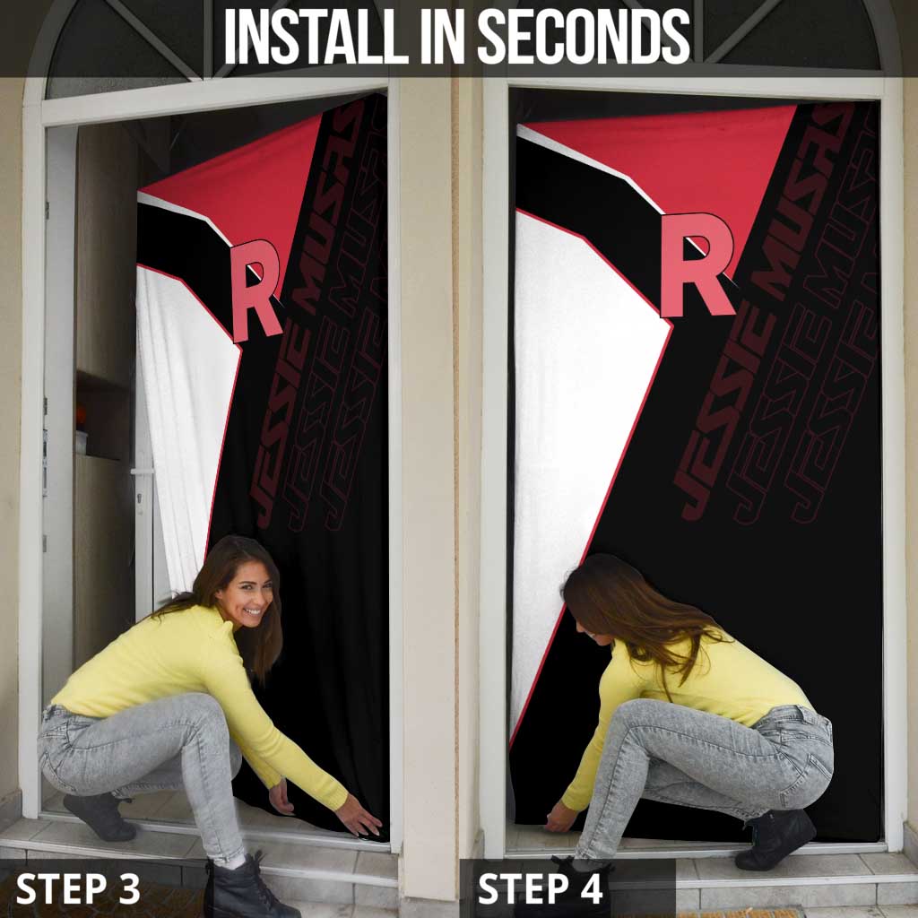 Jessie Musashi Poké Door Cover Bold Villain Anime Style