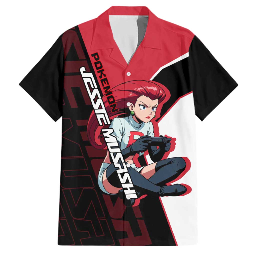 Jessie Musashi Poké Family Matching Short Sleeve Bodycon Dress and Hawaiian Shirt Bold Villain Anime Style