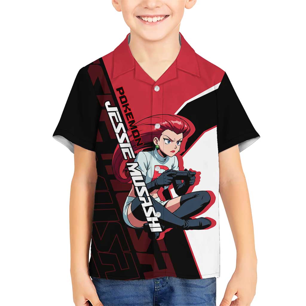 Jessie Musashi Poké Kid Hawaiian Shirt Bold Villain Anime Style