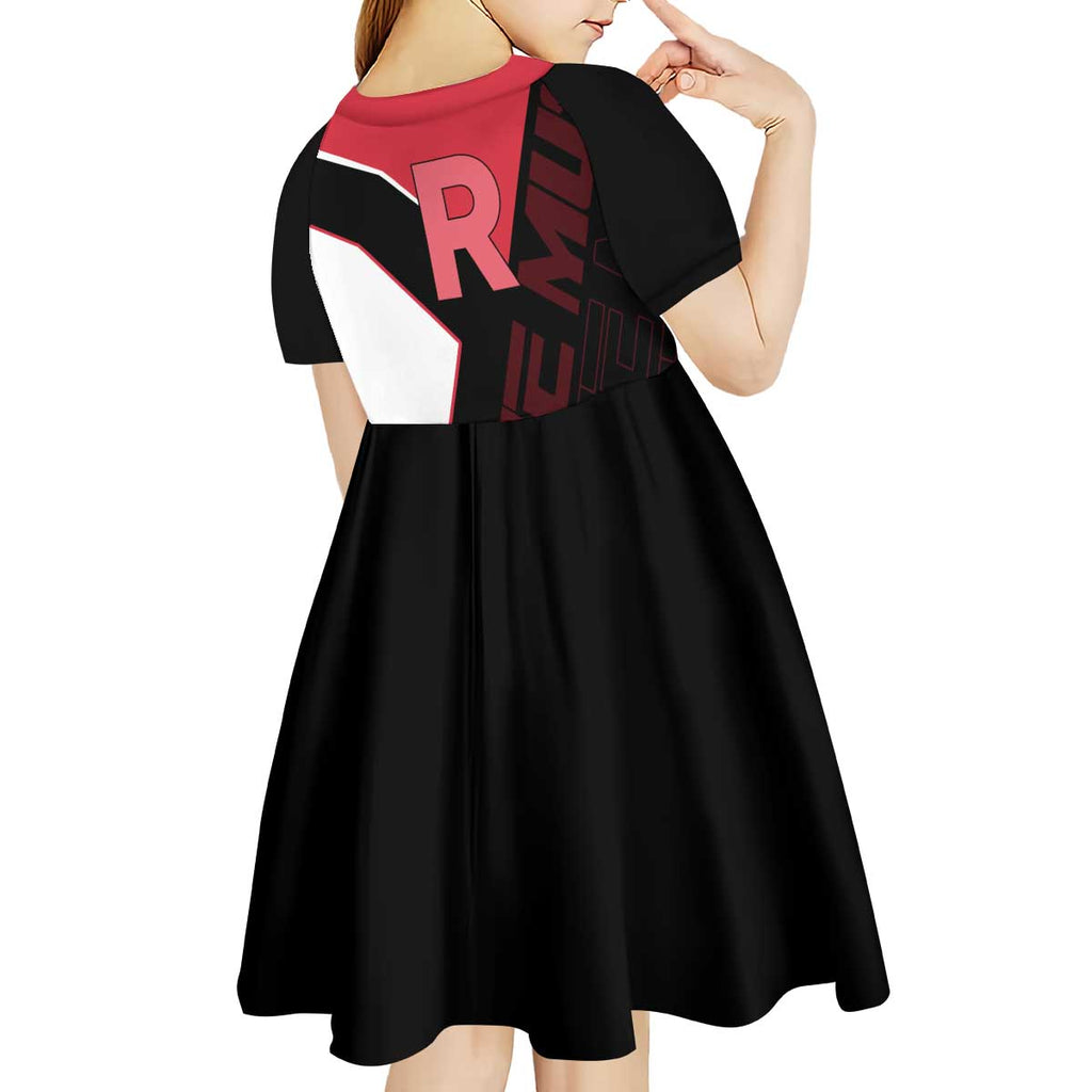 Jessie Musashi Poké Kid Short Sleeve Dress Bold Villain Anime Style